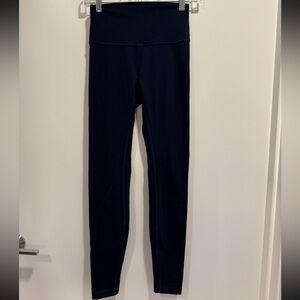 Lululemon align high rise pant 28” navy blue